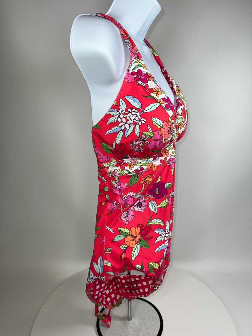 💖NWT TOMMY BAHAMA SUMMER FLORAL REVERSIBLE CROSS BACK ONE PIECE SWIMSUIT SIZE 12 - Picture 8 of 15